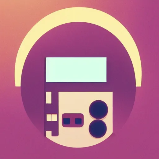 Image similar to face icon stylized minimalist nintendo entertainment system, loftis, cory behance hd by jesper ejsing, by rhads, makoto shinkai and lois van baarle, ilya kuvshinov, rossdraws global illumination