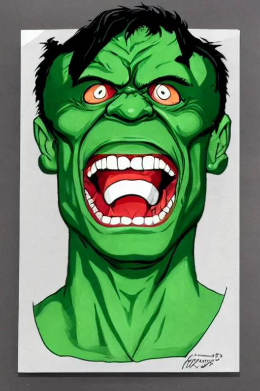 Prompt: anchovy head hulk