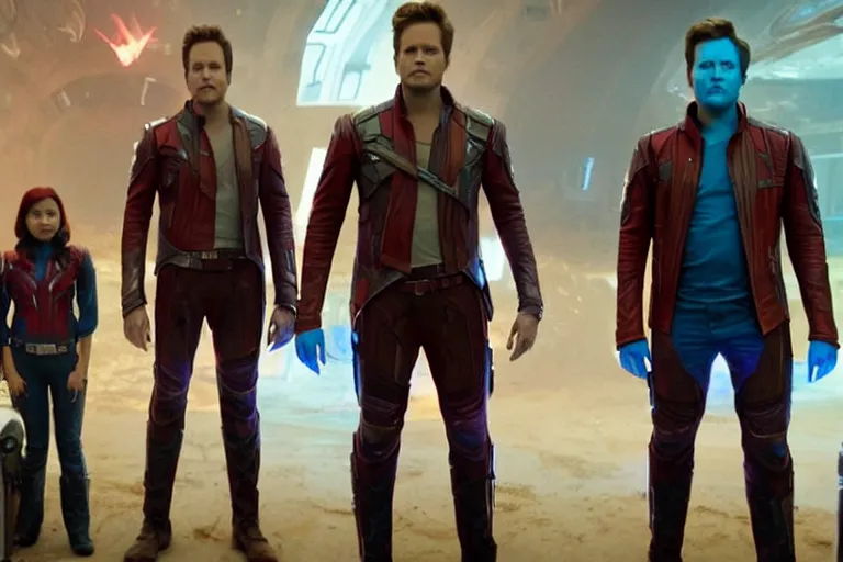 Prompt: james gunn as star - lord from guardians of the galaxy ( 2 0 1 4 ), cinematography