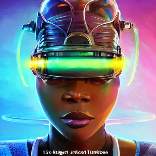 Prompt: african biopunk biochemist, tormented test subjects, neon beakers, science fiction, highly detailed, digital painting, beautiful eyes, symmetry, concept art, sharp focus, illustration, global illumination, radiant light, synthwave colors, detailed and intricate environment, art by artgerm and greg rutkowski and magali villeneuve and ilya kuvshinov!