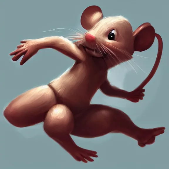 Prompt: warrior mouse leaps for floating crystal, Digital Painting, trending on Artstation, Pose Study, ultra detailed, award winning
