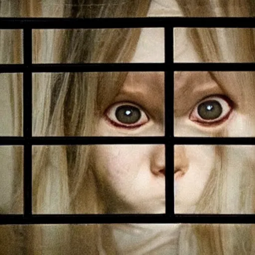 Image similar to Eyes peering in the window at night, scary, creepy