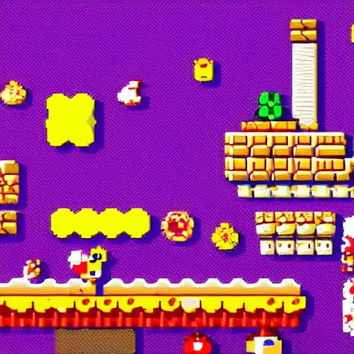 Prompt: Setting the Super Mario glitch world world record trending on twitch.tv