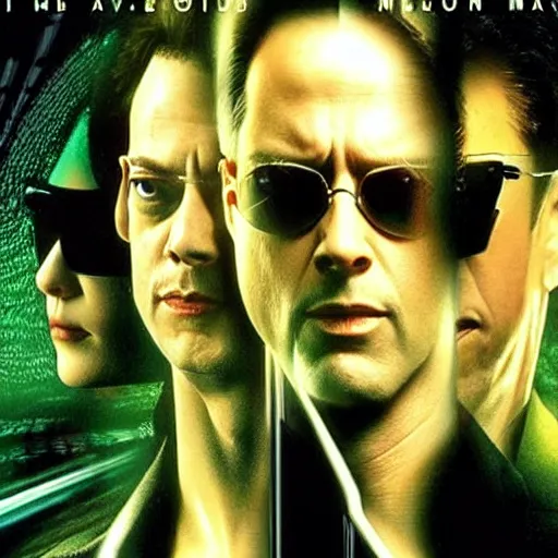 Prompt: matrix movie poster with Steve Buscemi