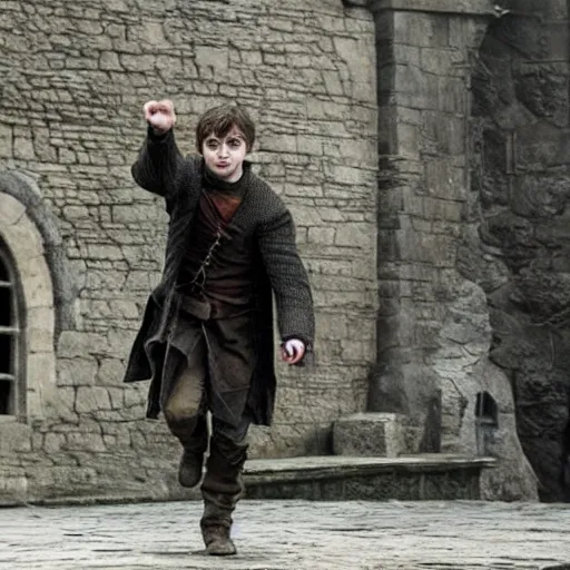 Image similar to daniel radcliffe as harry potter in game of thrones