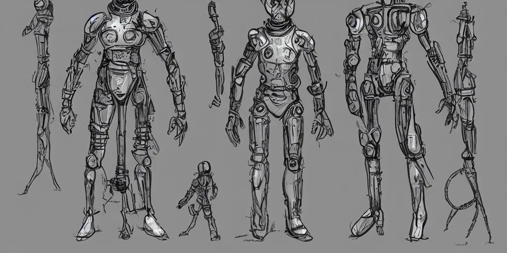 Image similar to male, fully body, elongated figure, science fiction space suit with a helmet, large shoulders, short torso, long thin legs, tiny feet, character sheet, funko, digital sketch, hyperdetailed, dieselpunk, stylized character design, concept design, in the style of mike mignola