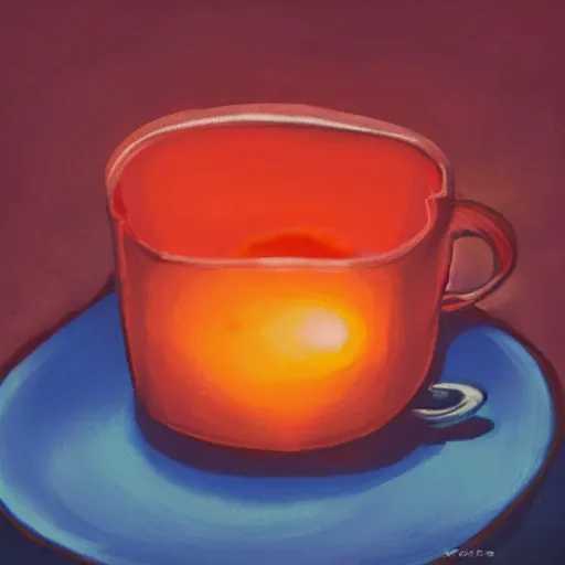 Prompt: a cup of lava