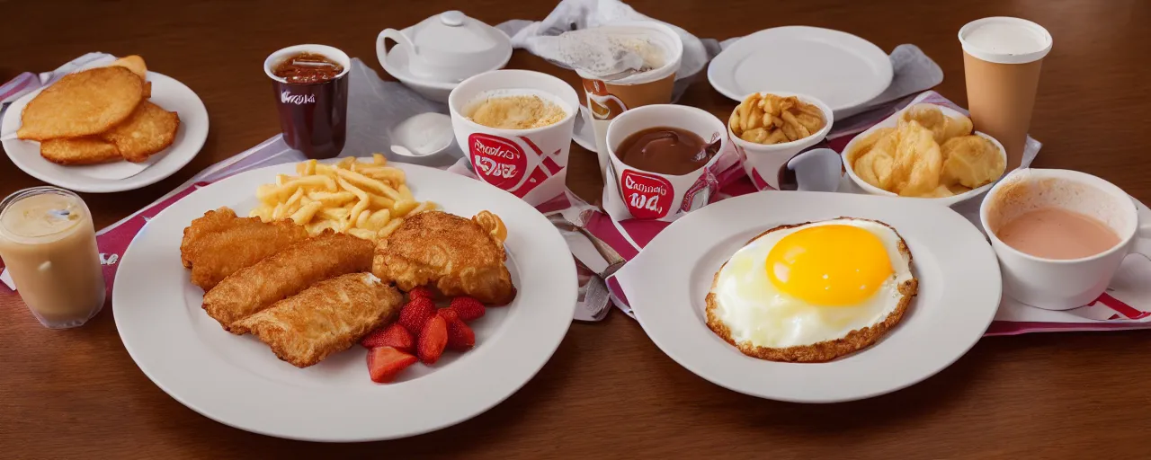 Prompt: breakfast, bob evans, dennys, authentic, zeiss, 3 5 mm, food photography, isometric, tasty, mcdonalds, wide shot, studio, gmaster, cooking, food, kodak, sony, canon