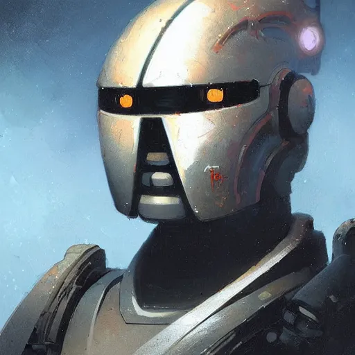 Image similar to portrait of a robot by greg rutkowski in the style of frank frazetta