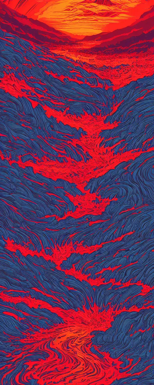 Image similar to lava flow by dan mumford