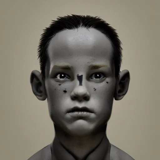 Prompt: stylized portrait of a young and strong boy by Dave McKean and Sam Weber, detailed face, digital art, octane render trending on artstation, 4k, 8k, HD