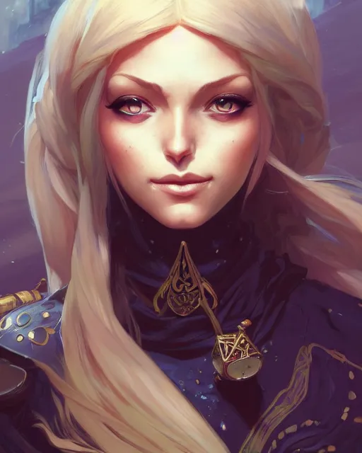 Prompt: Kat (Gravity Rush), closeup, D&D, fantasy, intricate, elegant, highly detailed, digital painting, artstation, concept art, matte, sharp focus, illustration, hearthstone, art by Artgerm and Greg Rutkowski and Alphonse Mucha