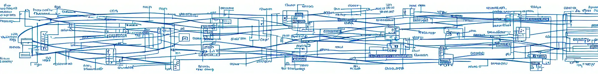 Image similar to complicated network diagram blueprint