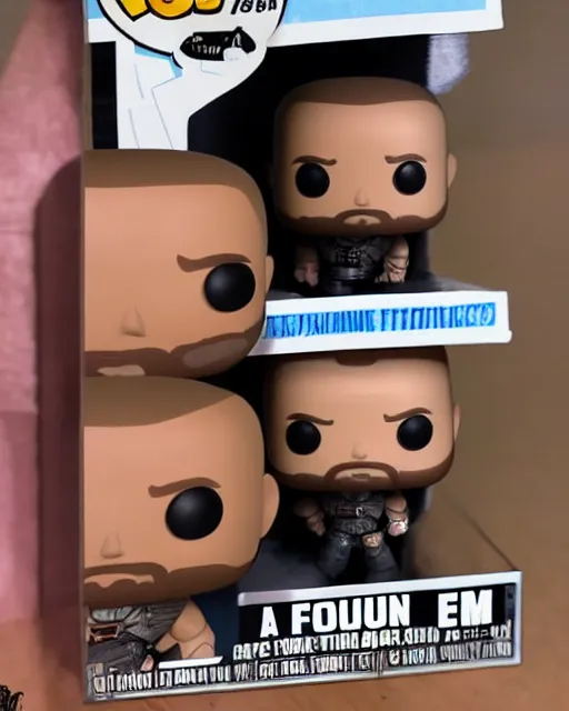 Image similar to A Stone Cold Steve Austin Funko Pop. Photographic, photography