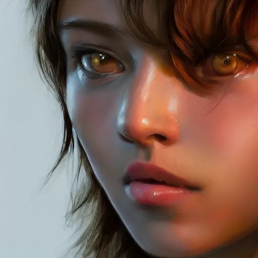 Prompt: Girl from TLOU with a pronounced Caucasoid-Slavic features, thin lips, pronounced cheekbones, light brown hair of medium length (longer caret), highly detailed, digital painting, artstation, concept art, smooth, sharp focus, illustration, ArtStation, art by artgerm and greg rutkowski and alphonse mucha and J. C. Leyendecker and Edmund Blair Leighton and Katsuhiro Otomo and Geof Darrow and Phil hale and Ashley wood and Ilya repin and Charlie Bowater