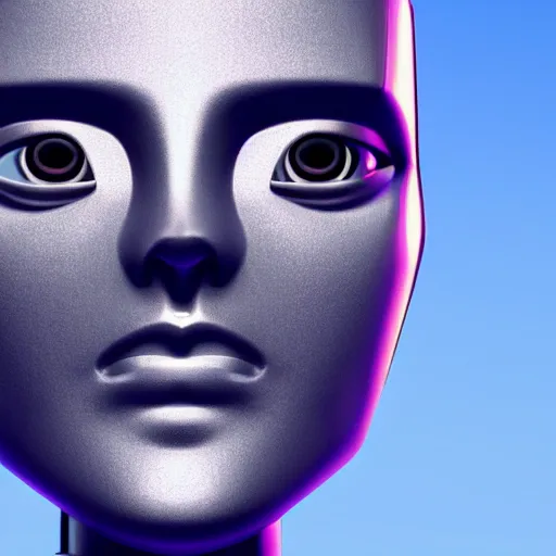 Prompt: portrait photo of a humanoid robot with a translucent head, subsurface scattering