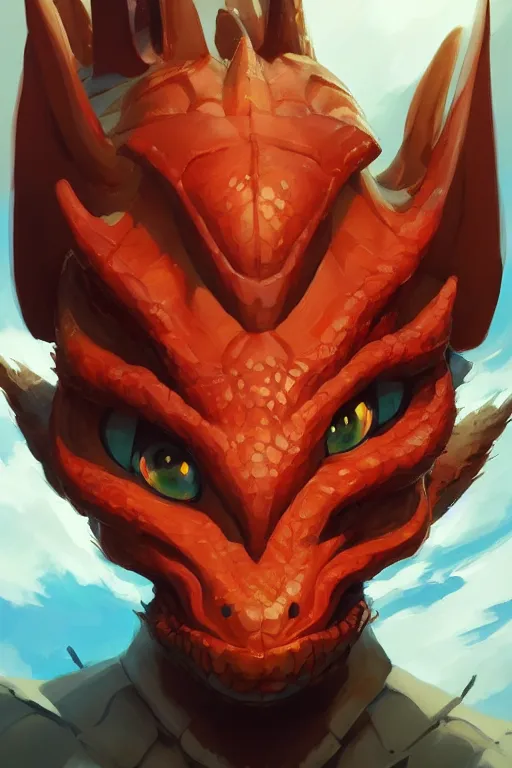 Prompt: portrait of a dragon head , official fanart behance hd artstation by Jesper Ejsing, by RHADS and Makoto Shinkai and Lois van baarle and ilya kuvshinov and rossdraws