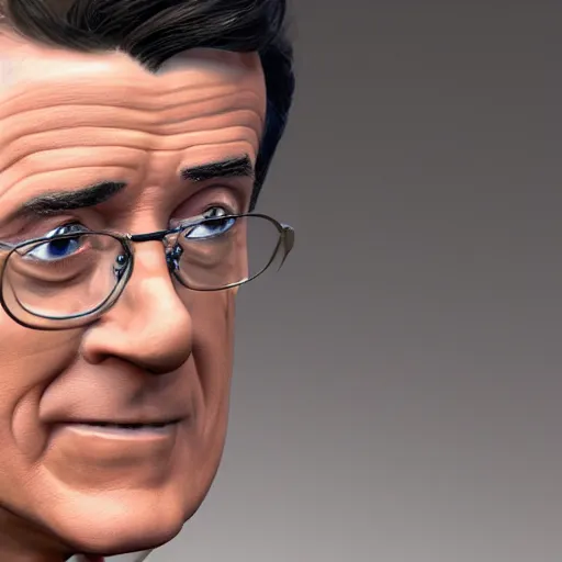 Image similar to stephen colbert face in a clear beer stein, concept art, 8 k, ultra realistic details