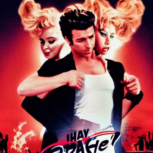 Image similar to modern day movie poster for the movie Grease