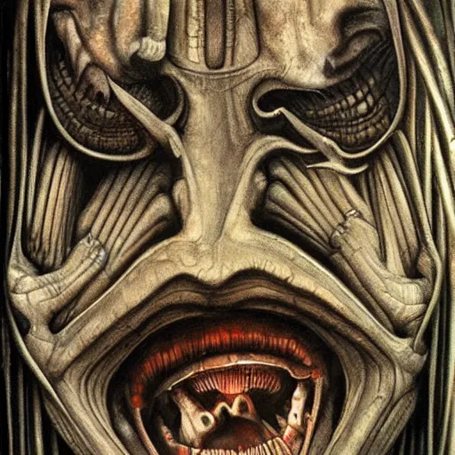 Prompt: an amazing masterpiece of art by giger