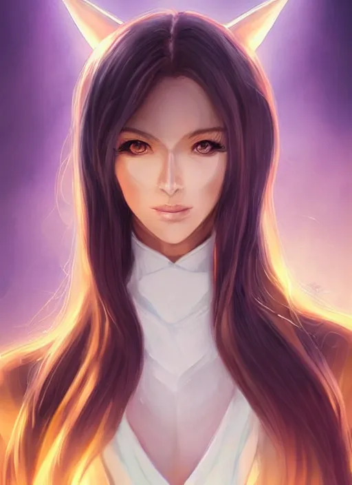 Prompt: beautiful portrait of a Lawyer who looks like Celestia Ralgris anime, character design by Ross Tran, artgerm detailed, soft lighting