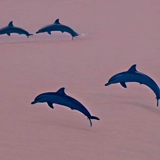 Image similar to dolphins walking in the desert