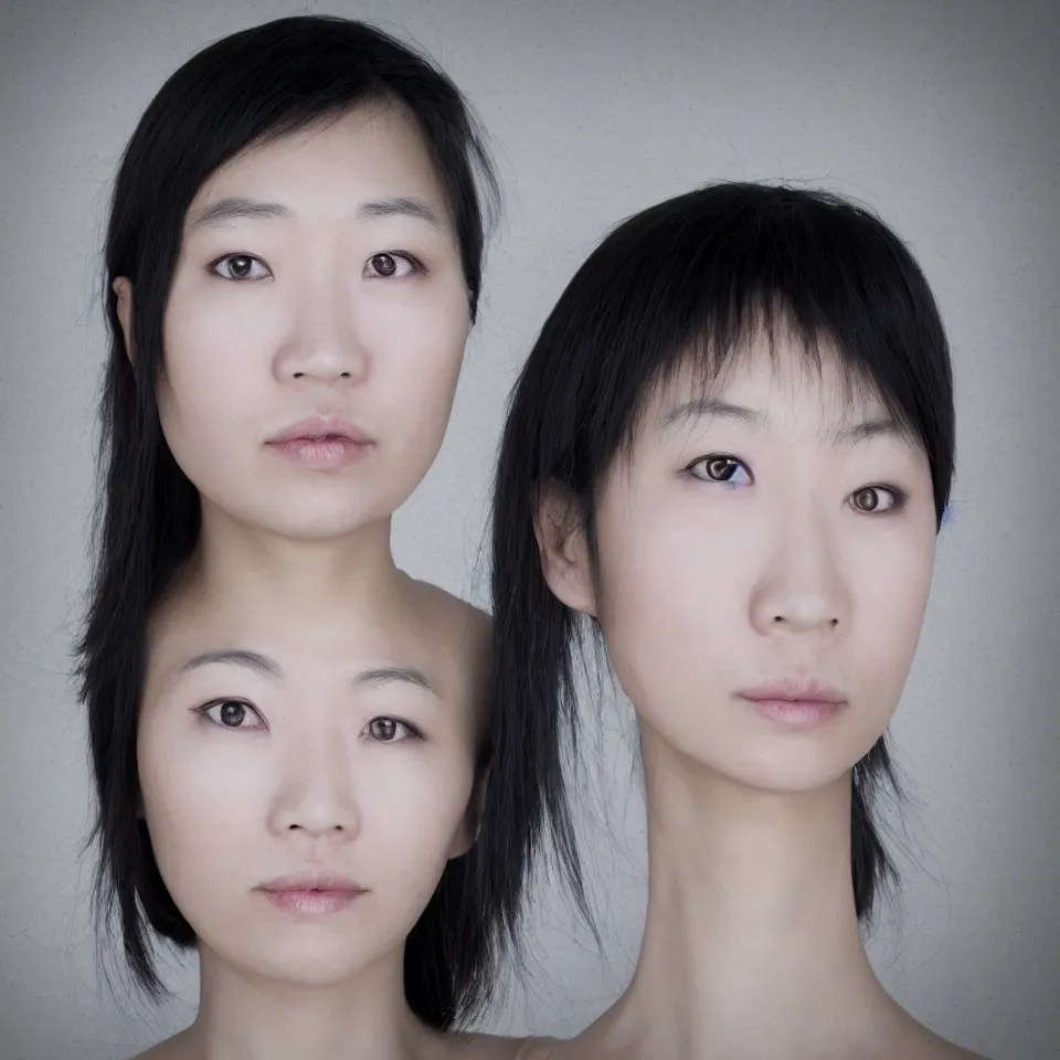 Prompt: front view studio portrait of a single half-japanese female, digital photography, soft lighting, no background