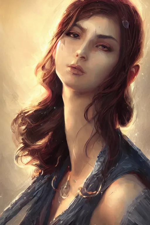 Image similar to three quarters portrait of a beautiful woman,super hero costume,heroic pose,highly detailed, digital painting,illustration, art by Stanley Lau