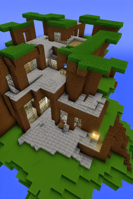 Image similar to minecraft mansion