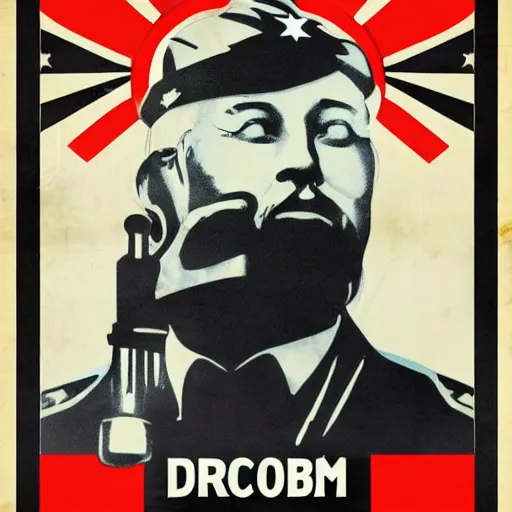 Image similar to Big coob dictator propaganda poster