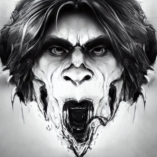 Image similar to cloud homogeneous to a human face, grinning sinisterly, pareidolia art style, trending on artstation, 4 k quality
