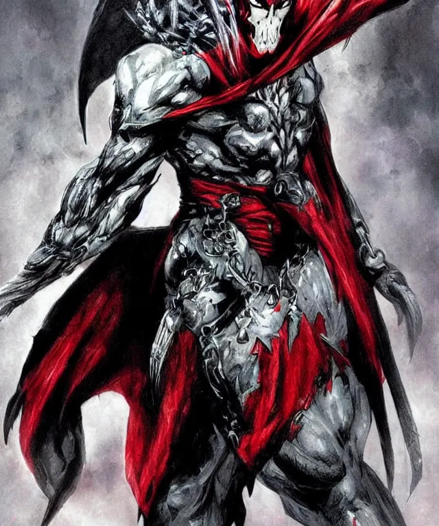 Image similar to spawn character design in the style of gabriele dell'otto