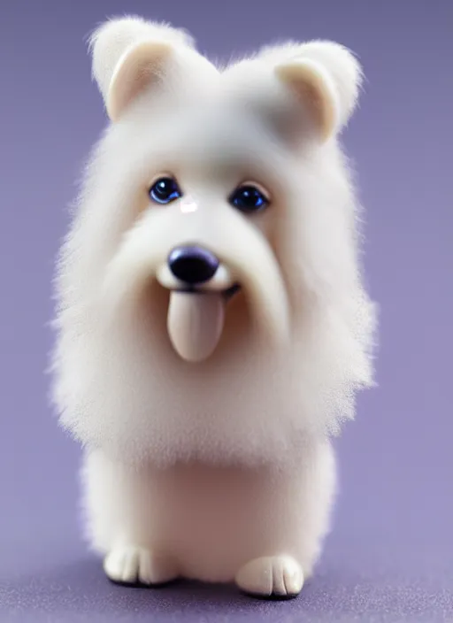 Image similar to 80mm resin detailed miniature of fluffy dog, Product Introduction Photos, 4K, Full body, simple background