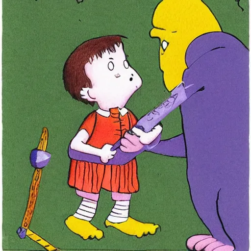 Image similar to Harold and the Purple Crayon by Maurice Sendak