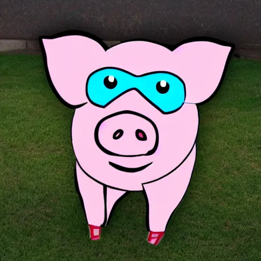 Image similar to pig superhero