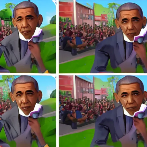 Prompt: Obama in Fortnite