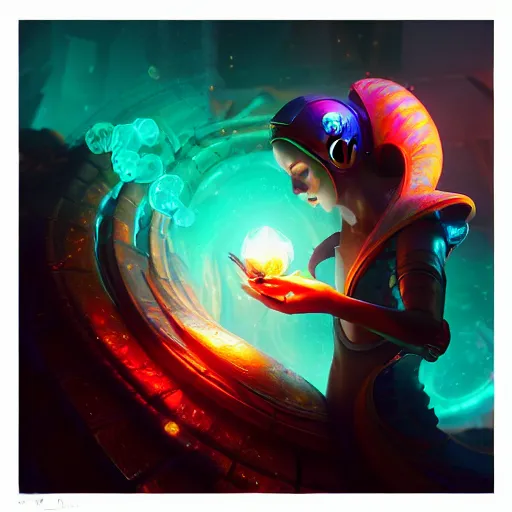 Image similar to beautiful colorful snail, magic of fire and magic of ice. occult cyberpunk, ancient futuristic, dark art, occult. by Petros Afshar, by artgerm, by Eddie Mendoza, by Peter mohrbacher, octane render, 3d, unreal engine, depth of field, bokeh, motion blur, blur