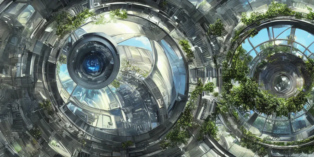 Image similar to futuristic ecological city with dome, cinematic, highly detailed, anamorphic lens