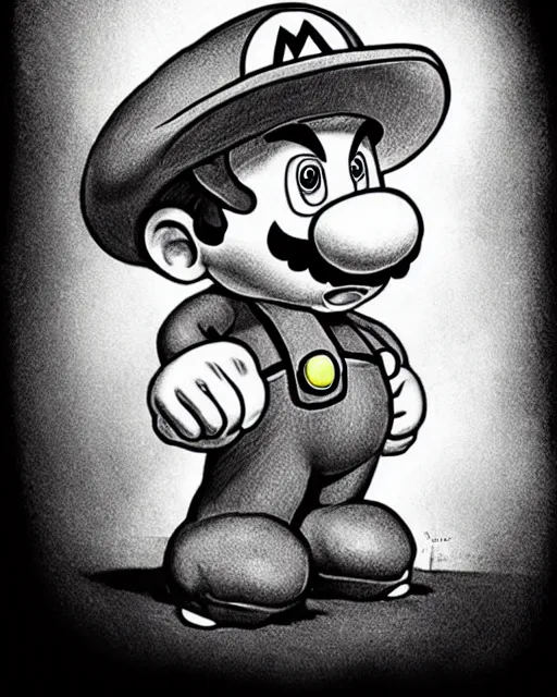 Super 'Super Mario' sketch (2013) by kmlkreations on DeviantArt
