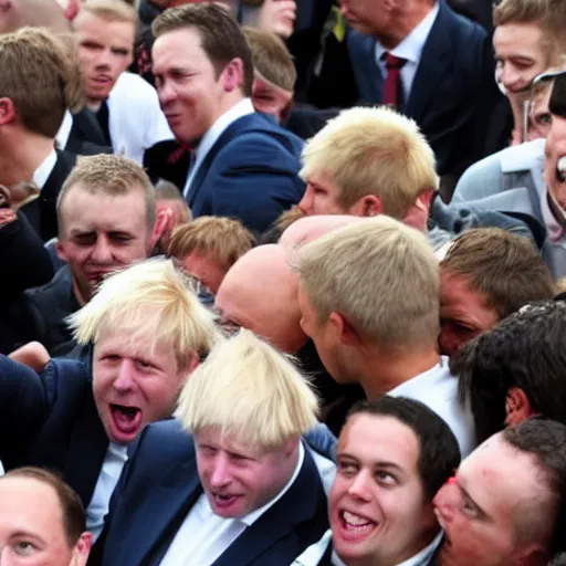 Prompt: boris johnson in a moshpit