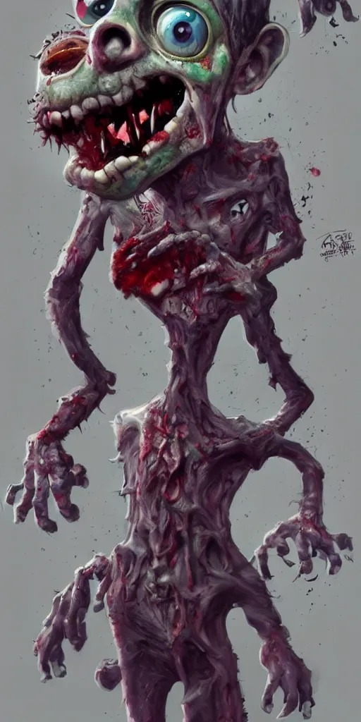 Image similar to cute zombie character designed by disney and pixar , movie poster, highly detailed, digital painting, artstation, concept art, cinematic, sharp focus, illustration