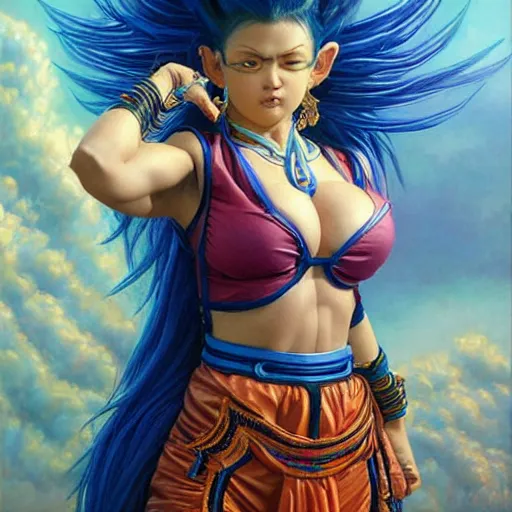 cat girl going super saiyan dragon ball z by Stanley