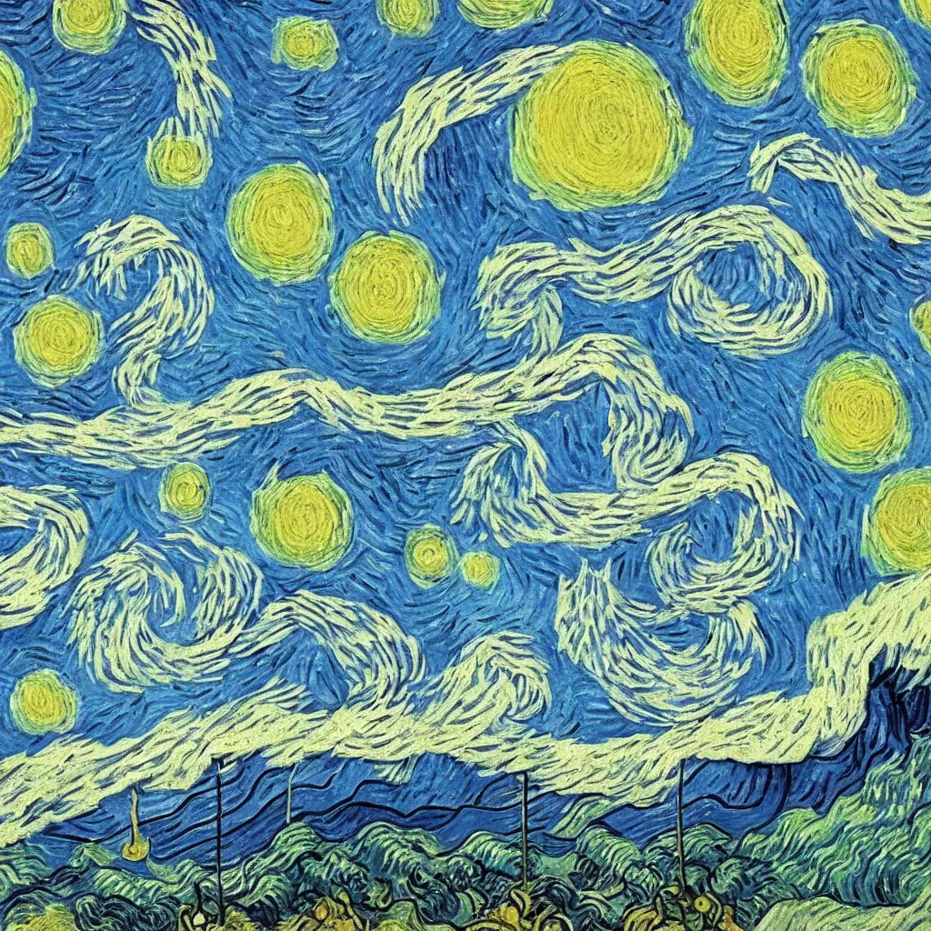 Image similar to a sending down from him who created the earth and the lofty heavens, overdetailed art, by van gogh, magic