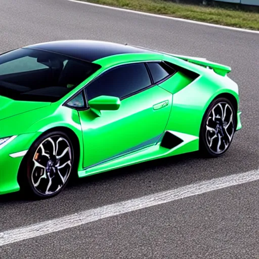 Image similar to a honda civic in the shape of lamborghini huracan car on stage - w 1 0 2 4