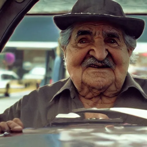 Prompt: a still frame of the movie'jose mujica : mall cop ', dramatic light, action scene, high detail, sharp, directed by steven spielberg, digital art, trending on artstation