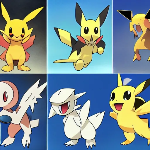 Image similar to concept art of new pokemon designs, in the style of Ken Sugimori, official artwork