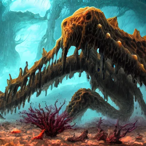 Prompt: 4 k photo of a abyssal monster atriarch