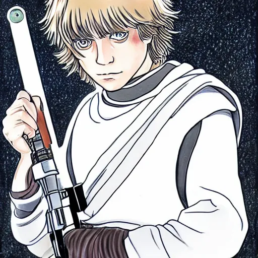 Image similar to luke skywalker drawing by hajime isayama