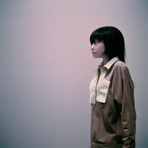 Image similar to a portra 800 photograph from serial experiments lain