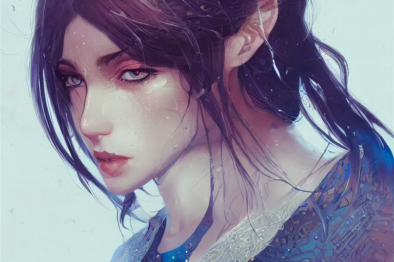 Image similar to stunning closeupheadshot, a beautiful bohemian girl, intricate, highly detailed, digital painting, pixiv, artstation, official media, anime key visual, concept art, rich vivid colors, ambient lighting, sharp focus, illustration, art by wlop